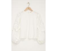 My Jewellery Weiße Bluse mit Rüschen & Rosen | My Jewellery XS