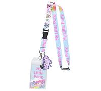 My Little Pony Ausweishalter, Retro, wendbar, mit Gummi-Pony-Anhänger und Sammlerstück-Aufkleber