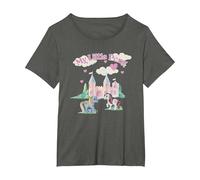 My Little Pony Classic Sunbeam & Moondancer Castle Retro T-Shirt, Damen Große Größen, Anthrazit, 2X
