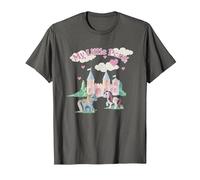 My Little Pony Classic Sunbeam & Moondancer Castle Retro T-Shirt, Herren, Anthrazit, 5XL