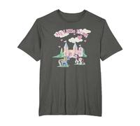 My Little Pony Classic Sunbeam & Moondancer Castle Retro T-Shirt, Herren Große Größen, Anthrazit, 2X Tall