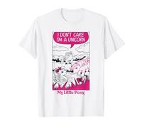 My Little Pony Classic Vintage Don't Care I'm A Unicorn Neon T-Shirt, Herren, Weiß, XL