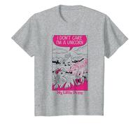 My Little Pony Classic Vintage Don't Care I'm A Unicorn Neon T-Shirt, Kinder, Grau Meliert, 104