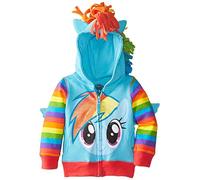 My little Pony Rainbow Dash Blau Mädchens Kostüm Hoodie Sweatshirt (Mädchens 16)
