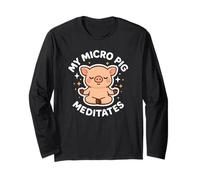 My Micro Pig Meditates süßes Tiermotiv Langarmshirt