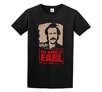 My Name is Earl Logo Soft T-Shirt Graphic Printed Funny Tee for Men BlackXL