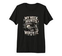 My Neck Hurts Metal Headbanger Festival Humor Vibes Premium T-Shirt