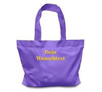 my STITCHERY Shopper mit Wunschtext bestickt - Personalisierte Tasche aus Bio-Baumwolle als einzigartige Geschenkidee (Lila)