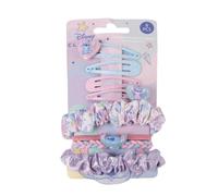 My sweety pop | Set mit 8 Haar-Accessoires Stitch und Angel Disney | Haarspangen und Haarbänder mit Pailletten | Frisur für Mädchen gegen Bruch | Geschenk zum Geburtstag und zur Schule | Blau Rosa und