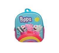 mybagstory 3D Peppa Pig Rucksack für Mädchen, Blau, Kinder, Schule, Kindergarten, Kindergarten, Schulranzen, Mädchen, verstellbare Träger, Geschenkidee, 30,5 cm, Peppa Wutz, Blau, Enfant