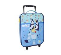 mybagstory - Bluey Koffer - Trolley-Koffer für Kinder 42 cm - leichtes Kabinengepäck mit Rollen - Blau