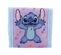 mybagstory | Geldbörse Stitch Spring Smiles | Kleine Disney Reißverschlusstasche für Mädchen | Make-up-Tasche mit blauen und violetten Blumen | Zubehör zur Aufbewahrung von Rucksack | offizielle