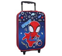 mybagstory Kinderkoffer Spidey Marvel | Reisegepäck für Jungen und Mädchen ab 3 Jahren | Trolley Kabine mit Rädern und Teleskopgriff | Design Made to Roll Blau und Rot | 49 x 31 x 14 cm