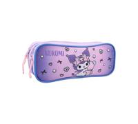mybagstory | Kuromi Bold Babes Schüleretui | Doppelfach mit großer Kapazität | Schulbedarf für Mädchen, offizielles Sanrio-Design | Schulbeginn Violett und Pastellrosa