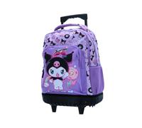 mybagstory Kuromi Trolley-Rucksack, 3 Fächer, Grundschule, für Mädchen und Jungen, Violett, hohe Widerstandsfähigkeit, ideal für den Schulanfang und CP CE1 CE2
