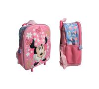 mybagstory - Minnie Mouse - Trolley für Kinder, 3D, 36 x 25 x 14 cm - Kindergarten-Trolley mit Teleskopgriff und Rollen - Schultasche mit einem Fach - für Mädchen