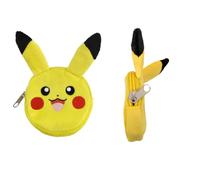 Mybagstory - Pikachu Pokemon Kinder Geldbörse 9 x 9 cm | Mini Geldbörse Plüsch Reißverschluss | Geschenkidee Mädchen Jungen | Offizielles Pokémon-Zubehör, Pokemon - Gelb, Kinder, Klassisch