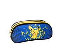 mybagstory Pokemon Federmäppchen, Doppelfach, 22,5 x 9,5 x 7,3 cm, Reißverschluss, für Jungen, Grundschule, Geschenkidee