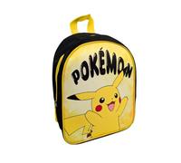 mybagstory - Pokemon Rucksack - Kinder Jungen 31 x 25,5 x 11 cm - 1 Reißverschlussfach - Kindergartentasche - leicht und robust - Pokemon - Schwarz/Gelb, enfant