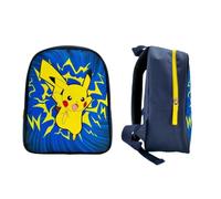 mybagstory - Pokemon Rucksack - Kinder Jungen 31 x 25,5 x 11 cm - 1 Reißverschlussfach - Kindergartentasche - leicht und robust - Offizielles Pikachu Produkt