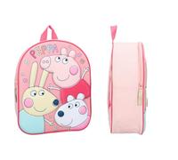 mybagstory - Rucksack 3D Peppa Pig Mädchen Rosa - Kinder - Schule - Kindergarten - Schulranzen Mädchen - Größe 32 cm - verstellbare Träger - Geschenkidee, Peppa Wutz, Rosa, Enfant