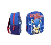 mybagstory - Rucksack 3D Sonic - Blau - Kinder - Schule - Kindergarten - Schulranzen für Jungen - Größe 31 cm - verstellbare Träger - Geschenkidee, Sonic Blau, enfant