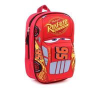 mybagstory - Rucksack - Cars - Disney - Kinder - Schule - Grundschule - Kindergarten - Kindergarten - Schulranzen Jungen - Größe 31 cm - verstellbare Träger - Geschenkidee, rot, 31 cm