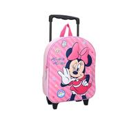 mybagstory Rucksack für Kinder - Trolley - Minnie Mouse - 3D - Rosa - Kinder - Schule - Kindergarten - Kindergarten - Mädchen - Größe 32 cm - verstellbare Träger - Rollen - Geschenkidee, Minnie Maus