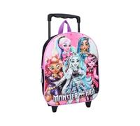 mybagstory Rucksack für Kinder - Trolley - Monster High - 3D - Violett - Schwarz - Kinder - Schule - Kindergarten - Kindergarten - Mädchen - Größe 32 cm - verstellbare Träger - Rollen - Geschenkidee