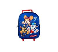 mybagstory Rucksack mit Rollen, Paw Patrol, 3D, Blau, mit Chase Marcus und Rubben, kleiner Schulranzen für Kindergarten, 36 cm, Rucksack mit Rollen, für Kinder für Reise und Schule