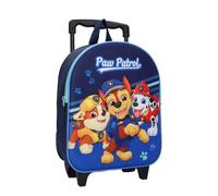 mybagstory Rucksack mit Rollen, Paw Patrol, 3D, Gepäck, für Kinder, Jungen, ideal für Kindergarten, Krippe, Reise, Schulranzen mit ausziehbarem Griff, Blau, 31 x 25 x 10 cm