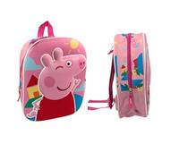 mybagstory - Rucksack Peppa Pig 3D - Kinder 31 x 26 x 10 cm - Relief-Effekt - 1 Reißverschlussfach + Netzfach - verstellbare Träger - Kindergartentasche - Geschenkidee