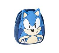 mybagstory - Sonic Plüsch Rucksack - Kinder 25x20x8 cm - extra weich - 1 Reißverschlussfach - Mini Kuscheltasche für Kindergarten, Kindergarten, Ausflüge oder Geschenke