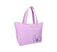 mybagstory | Stitch Disney Einkaufstasche aus Cordstoff | Tote Bag Damen und Mädchen | Große Einkaufstasche mit Schultergurt | Violett | 32 x 14 x 48 cm