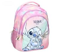 mybagstory Stitch Rucksack, Disney, Rosa, Galaxie | Schulranzen für Kinder Mädchen ab 5 Jahren | große Kapazität, ideal für Grundschule und Freizeit | Offizielles Design Wild Energy Aloha