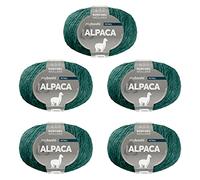 myboshi Alpaca-Wolle zum Häkeln/Stricken, temperaturregulierend, angenehm weich, für Damenoberbekleidung, Blau (Petrol), 5 Knäuel