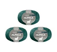 myboshi Alpaca-Wolle zum Häkeln/Stricken, temperaturregulierend, angenehm weich, für Damenoberbekleidung, Blau (Petrol) 3 Knäuel
