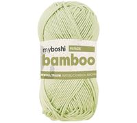 myboshi Bamboo, natürlich weiches Bambus-Baumwollgarn, zum Häkeln und Stricken, strapazierfähig, 50g, 125m, Grün (Pistazie), 1 Knäuel