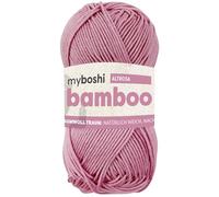 myboshi Bamboo, natürlich weiches Bambus-Baumwollgarn, zum Häkeln und Stricken, strapazierfähig, 50g, 125m, Rosa (Altrosa), 1 Knäuel