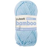 myboshi Bamboo, natürlich weiches Bambus-Baumwollgarn, zum Häkeln und Stricken, strapazierfähig, 50g, 125m, Blau (Himmelblau), 1 Knäuel