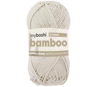 myboshi Bamboo, natürlich weiches Bambus-Baumwollgarn, zum Häkeln und Stricken, strapazierfähig, 50g, 125m, Beige (Elfenbein), 1 Knäuel