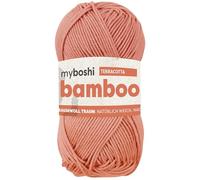 myboshi Bamboo, natürlich weiches Bambus-Baumwollgarn, zum Häkeln und Stricken, strapazierfähig, 50g, 125m, Orange (Terracotta), 1 Knäuel