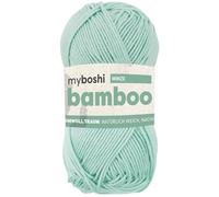 myboshi Bamboo, natürlich weiches Bambus-Baumwollgarn, zum Häkeln und Stricken, strapazierfähig, 50g, 125m, Grün (Minze), 1 Knäuel
