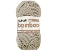 myboshi Bamboo, natürlich weiches Bambus-Baumwollgarn, zum Häkeln und Stricken, strapazierfähig, 50g, 125m, Beige (Beige), 1 Knäuel