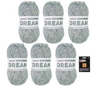 myboshi Dream, edles, hautfreundliches Garn mit Baby-Alpaka zum Häkeln und Stricken, 76% Baumwolle, 22% Baby Alpaka, 2% Merino, 50g, Ll 95m Grün (Bergsee) 6 Knäuel