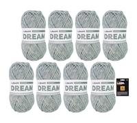 myboshi Dream, edles, hautfreundliches Garn mit Baby-Alpaka zum Häkeln und Stricken, 76% Baumwolle, 22% Baby Alpaka, 2% Merino, 50g, Ll 95m Grün (Bergsee) 8 Knäuel