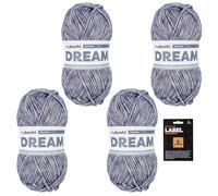 myboshi Dream, edles, hautfreundliches Garn mit Baby-Alpaka zum Häkeln und Stricken, 76% Baumwolle, 22% Baby Alpaka, 2% Merino, 50g, Ll 95m Blau (Ozean) 4 Knäuel