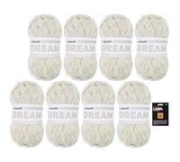 myboshi Dream, edles, hautfreundliches Garn mit Baby-Alpaka zum Häkeln und Stricken, 76% Baumwolle, 22% Baby Alpaka, 2% Merino, 50g, Ll 95m Beige (Wolke) 8 Knäuel