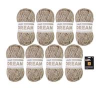 myboshi Dream, edles, hautfreundliches Garn mit Baby-Alpaka zum Häkeln und Stricken, 76% Baumwolle, 22% Baby Alpaka, 2% Merino, 50g, Ll 95m Braun (Sanddüne) 8 Knäuel