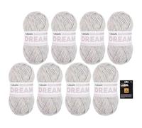 myboshi Dream, edles, hautfreundliches Garn mit Baby-Alpaka zum Häkeln und Stricken, 76% Baumwolle, 22% Baby Alpaka, 2% Merino, 50g, Ll 95m Rosa (Morgentau) 8 Knäuel